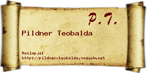 Pildner Teobalda névjegykártya